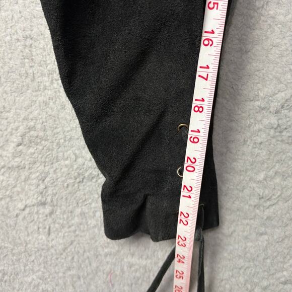 VTG Wilsons Leather Suede Jacket Western Fringe Cropped Button Snap Coastal Boho - Picture 8 of 12